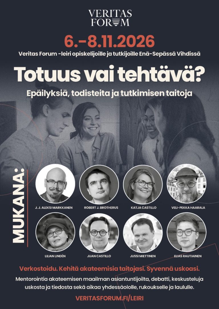 Veritas Forum -leiri Enä-Sepässä marraskuussa 2026.
