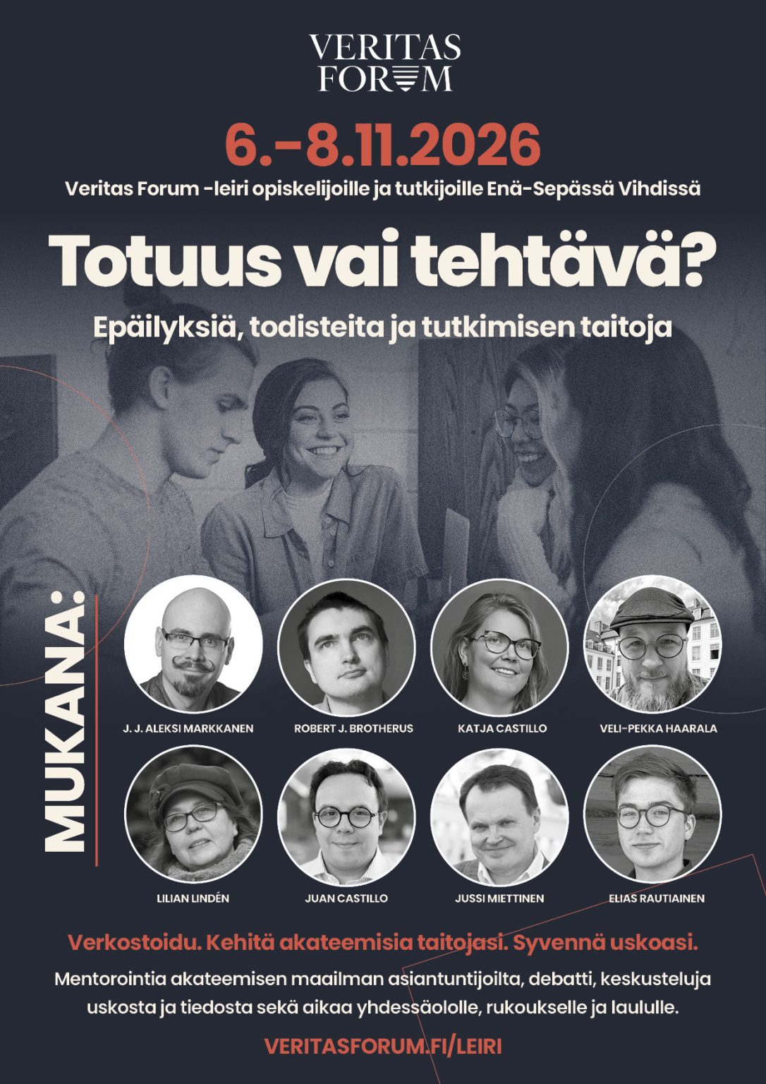 Veritas Forum -leiri Enä-Sepässä marraskuussa 2026.